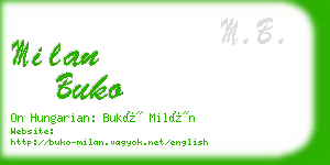 milan buko business card